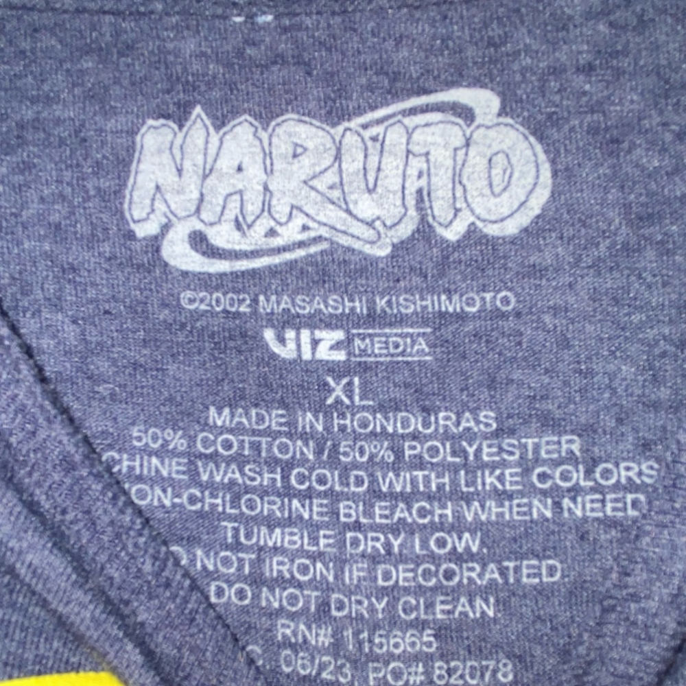 ⭐️ 3/$20  Naruto T-Shirt Youth XL or Adult Small Blue - Picture 3 of 3